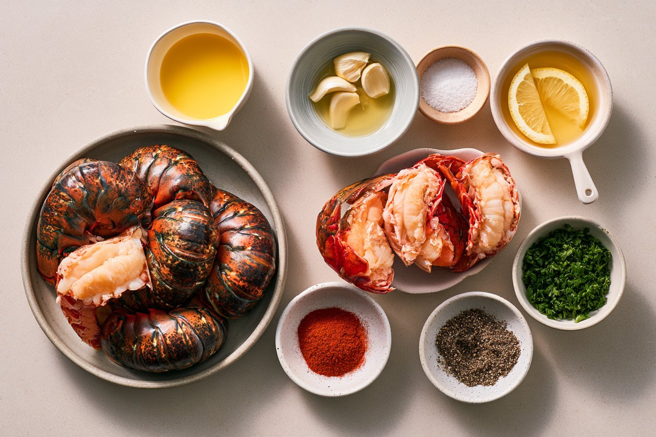 Baked Lobster Tails with Garlic Lemon Butter
