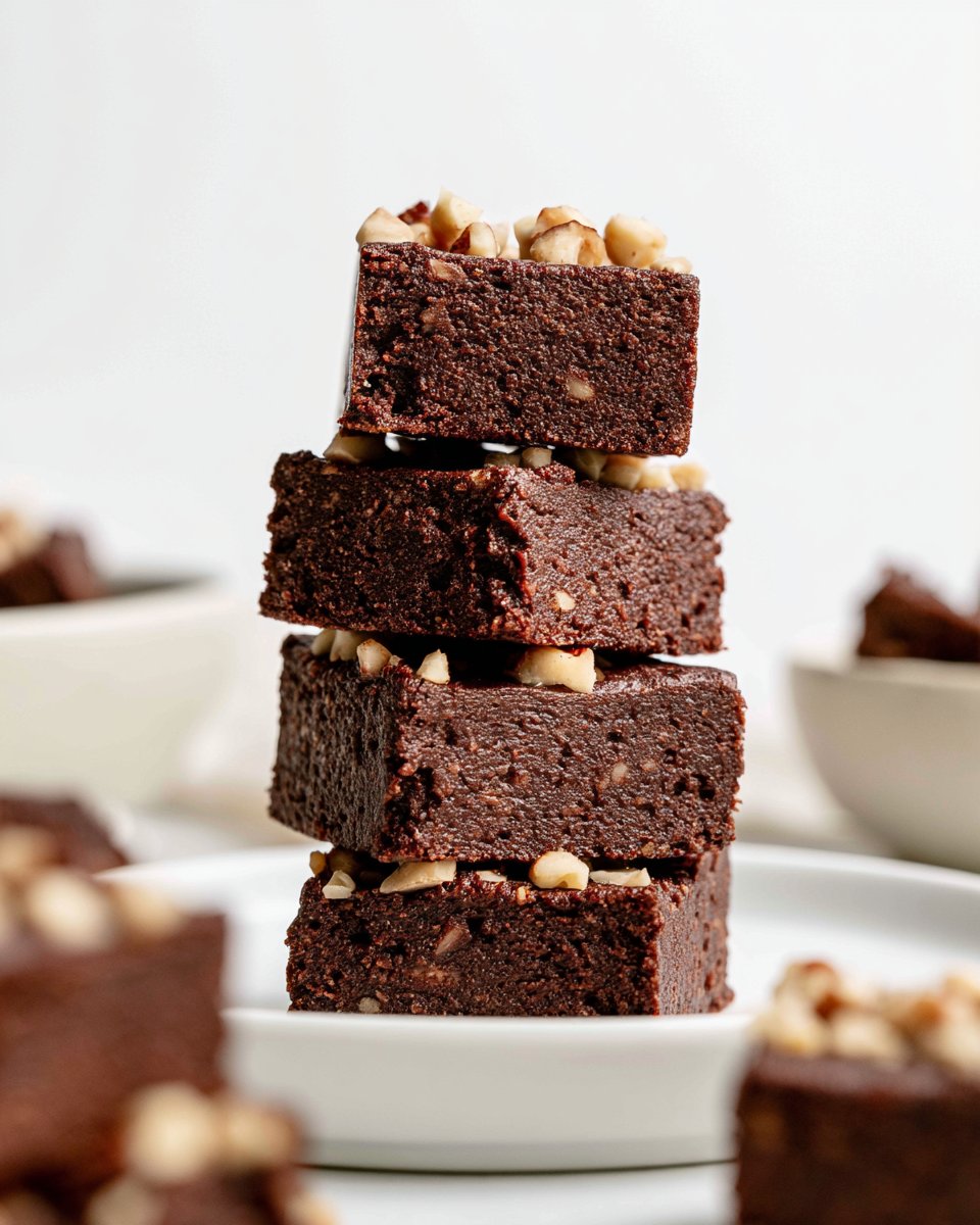 No-Bake Hazelnut Brownies Keto & Vegan