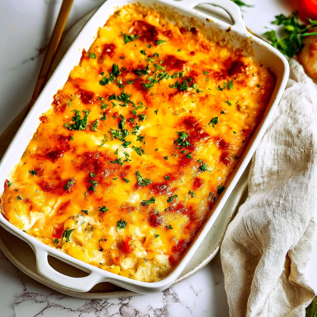 Cheesy Corn Casserole with Cream Cheese