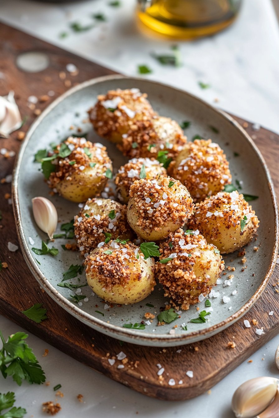 Crunchy Garlic Potato Pops