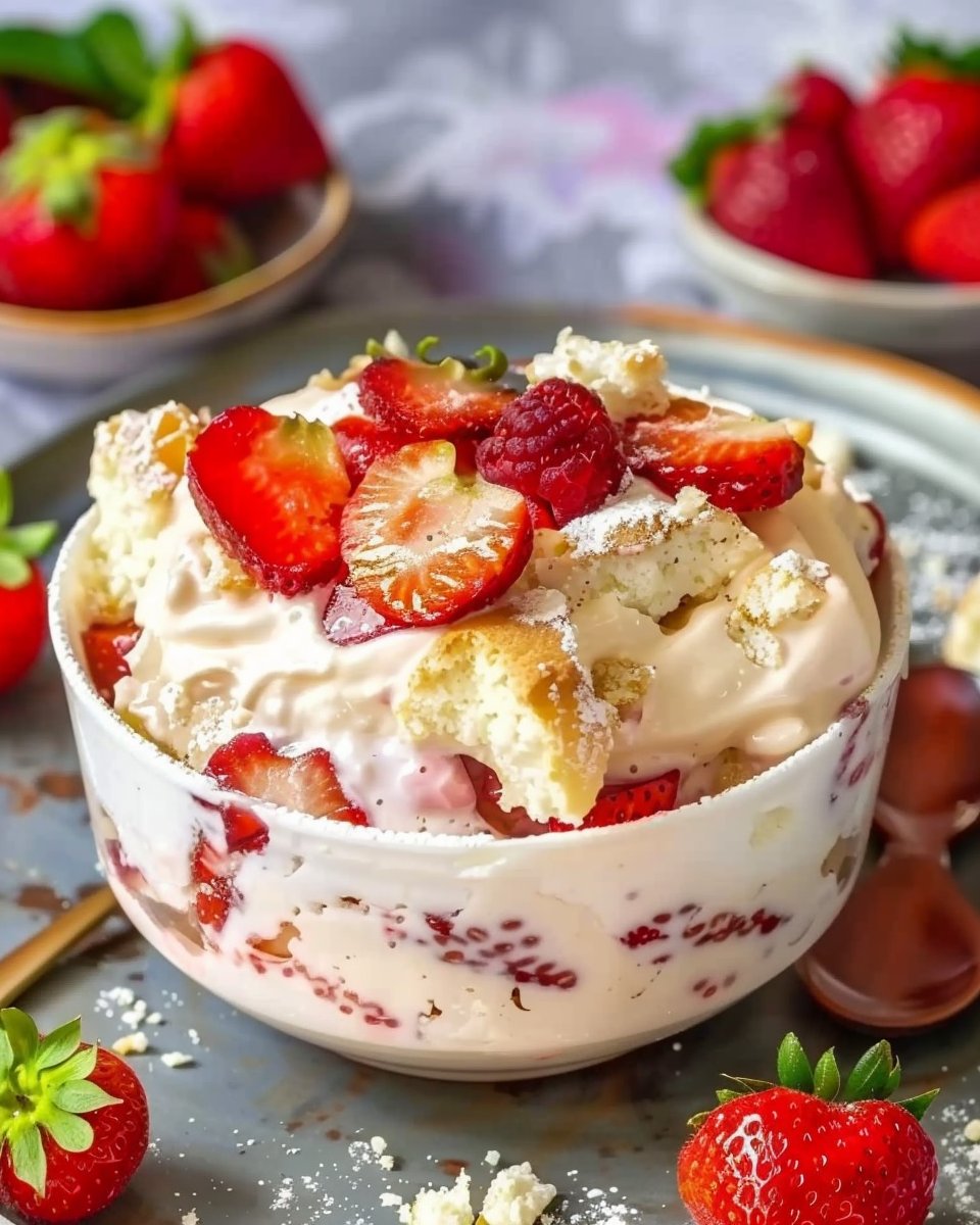 Strawberry Shortcake Pudding