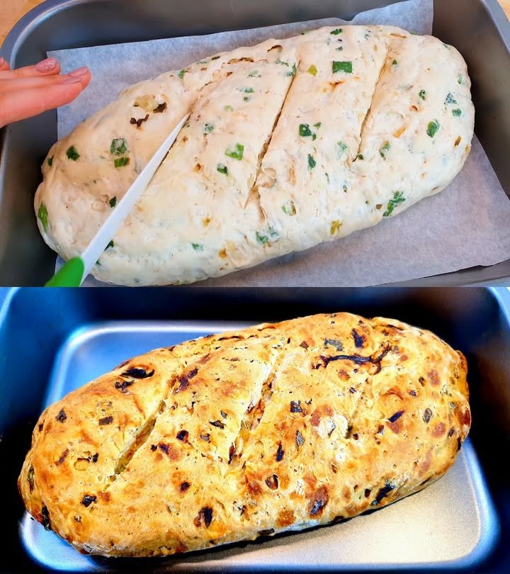 Zwiebelbrot ohne Hefe