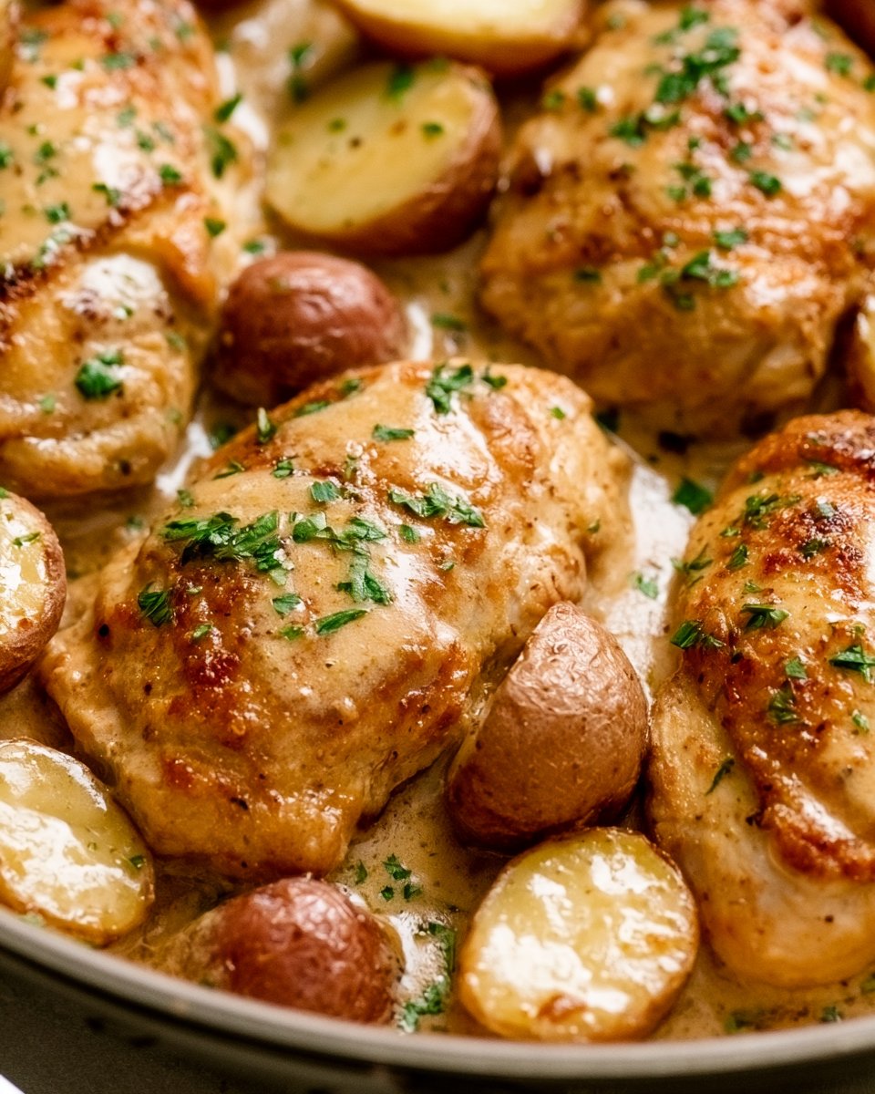Irresistible Crockpot Garlic Parmesan Chicken and Potatoes