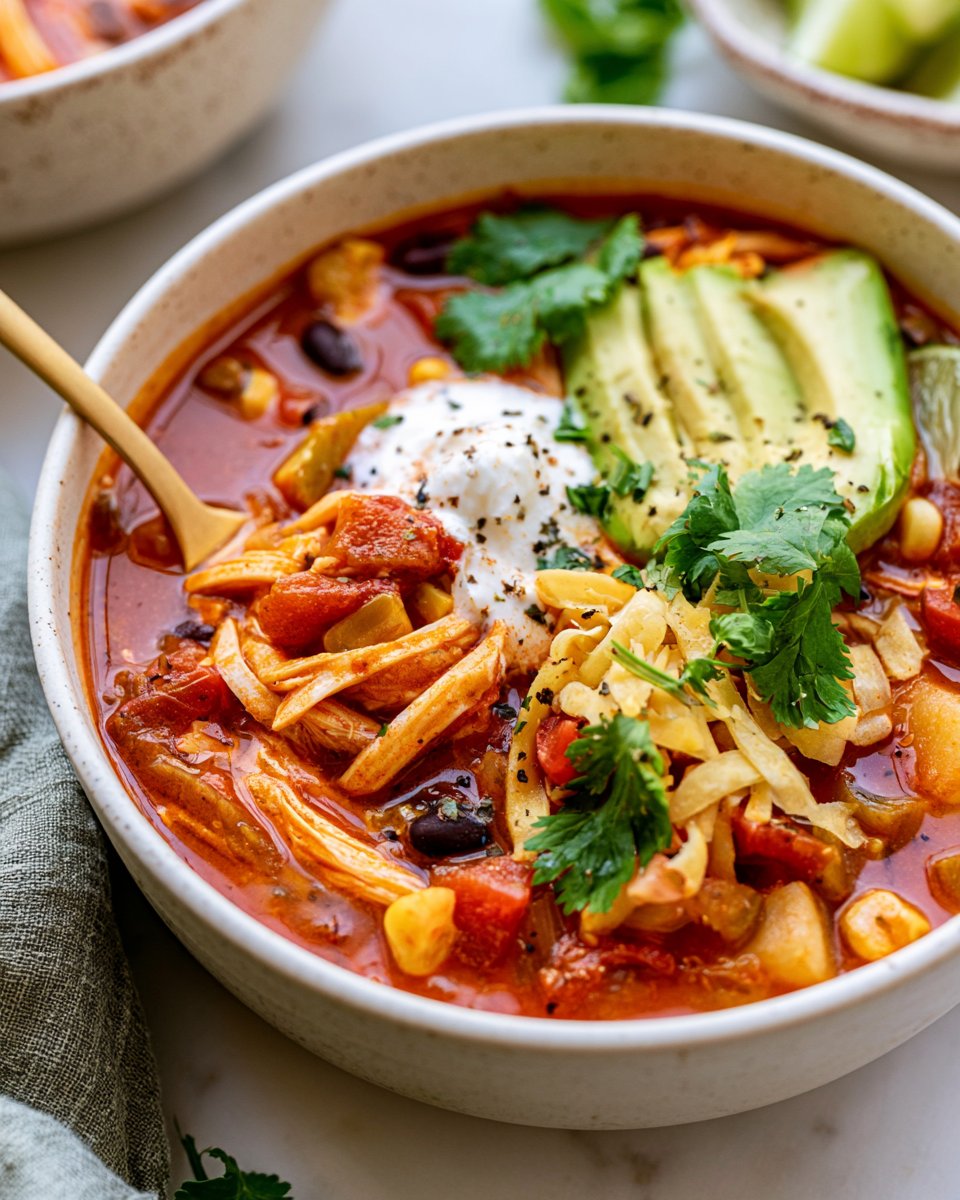 Slow Cooker Chicken Enchilada Soup