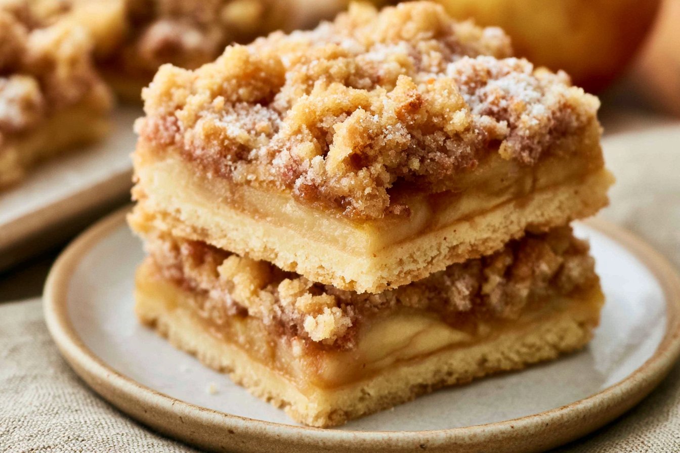 The BEST Apple Crisp Shortbread Bars