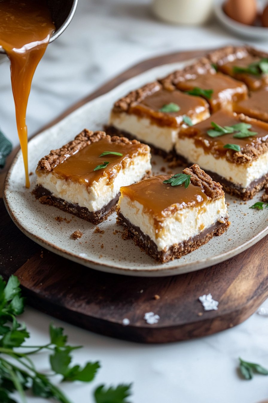 Dulce de Leche Käsekuchen Riegel