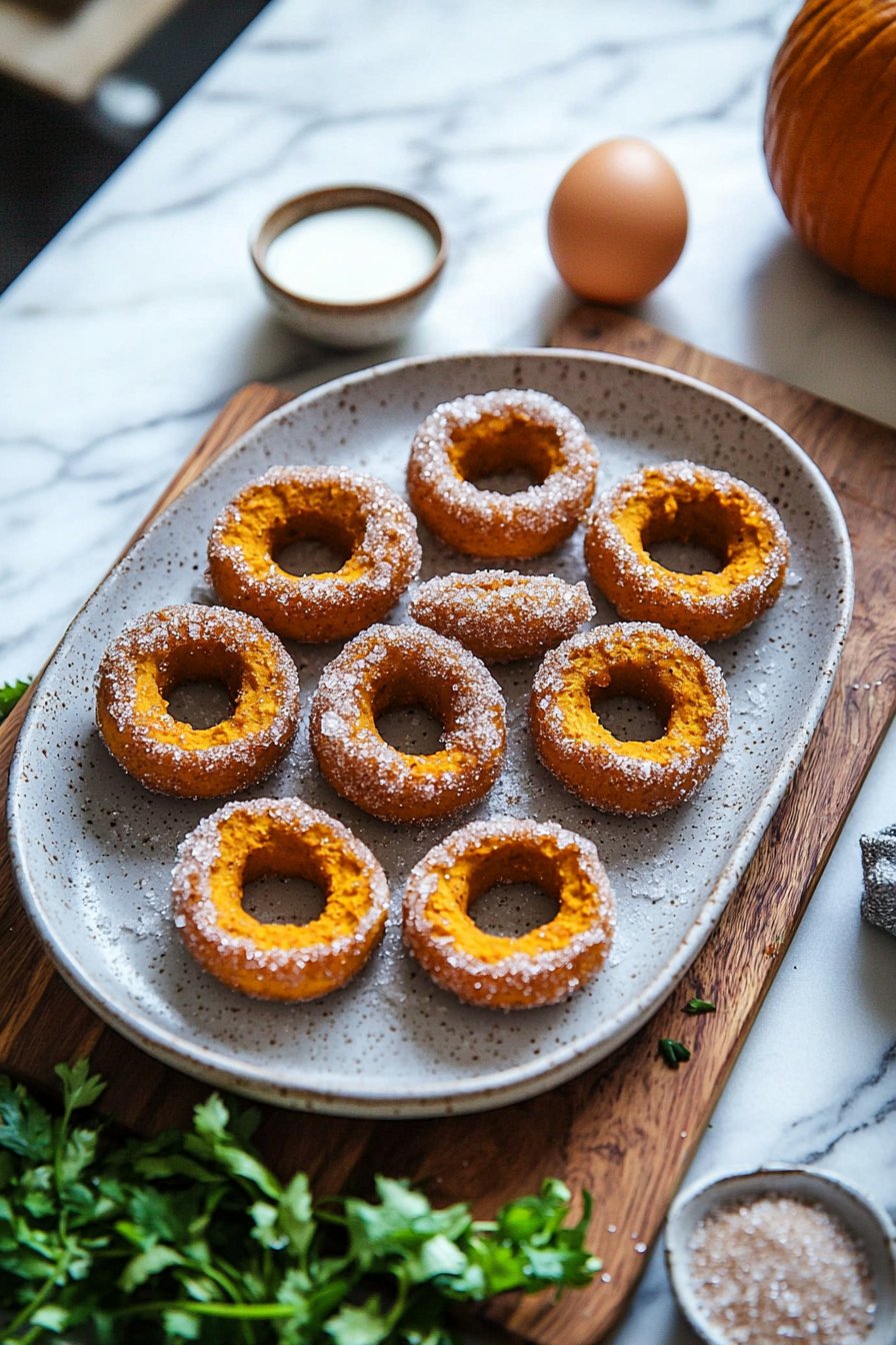 Cinnamon Sugar Pumpkin Donut Holes