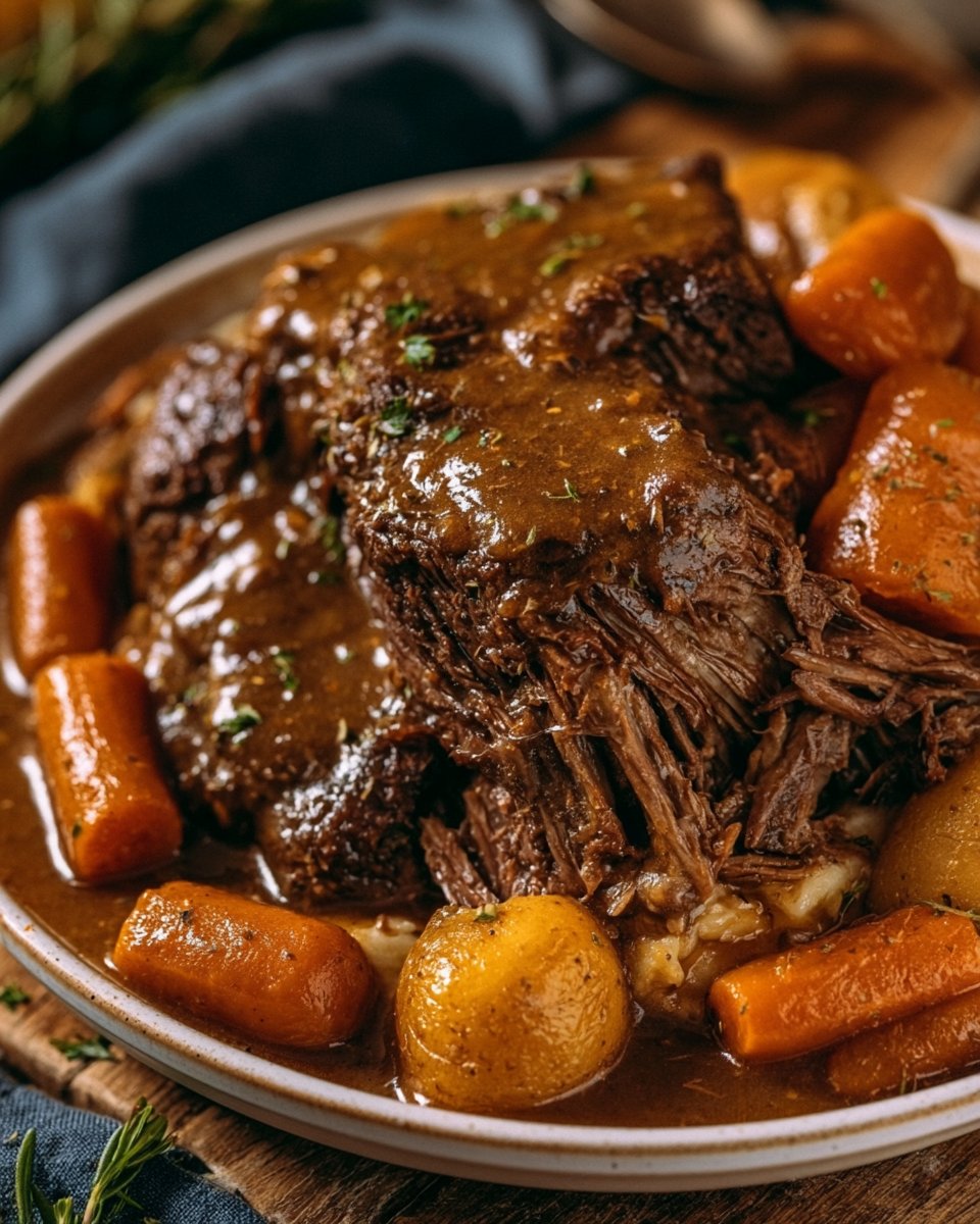 BEST Crockpot Pot Roast with gravy