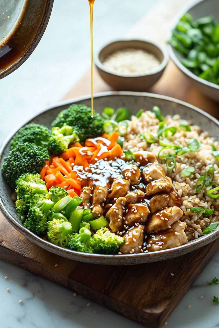 Healthy Sticky Chicken Bowls
