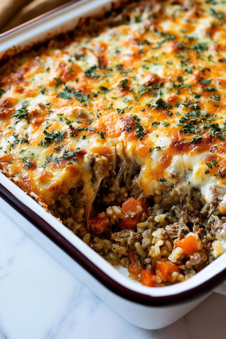 Cheesy Ground Beef Casserole