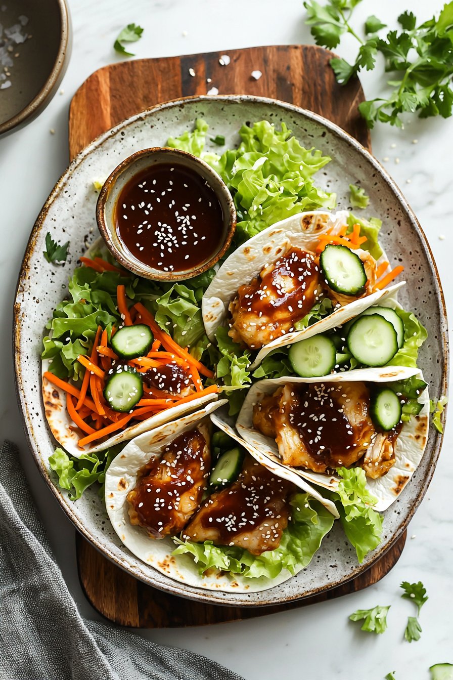 Korean BBQ Chicken Wraps