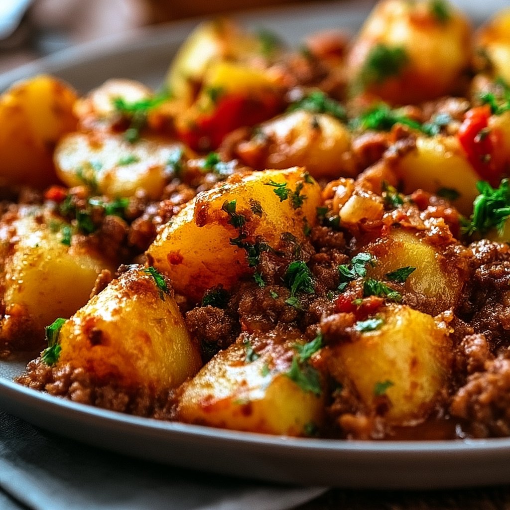 Leckere Kartoffelpfanne mit Hackfleisch