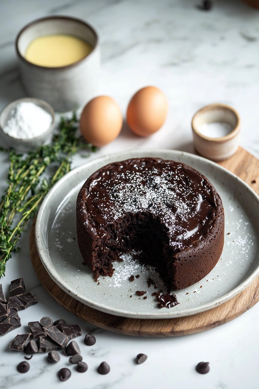 Air Fryer Chocolate Lava Cake