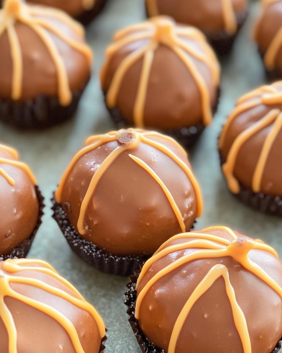 No-Bake Pumpkin Shaped Oreo Balls