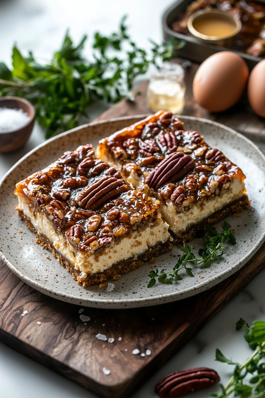Pecan Pie Cheesecake Bars