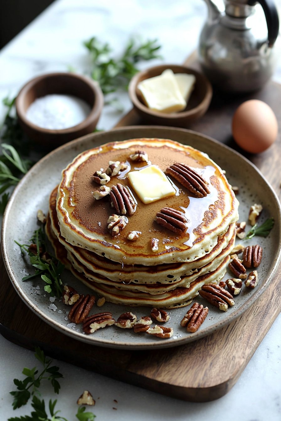 Einfache Butter-Pekan-Pfannkuchen