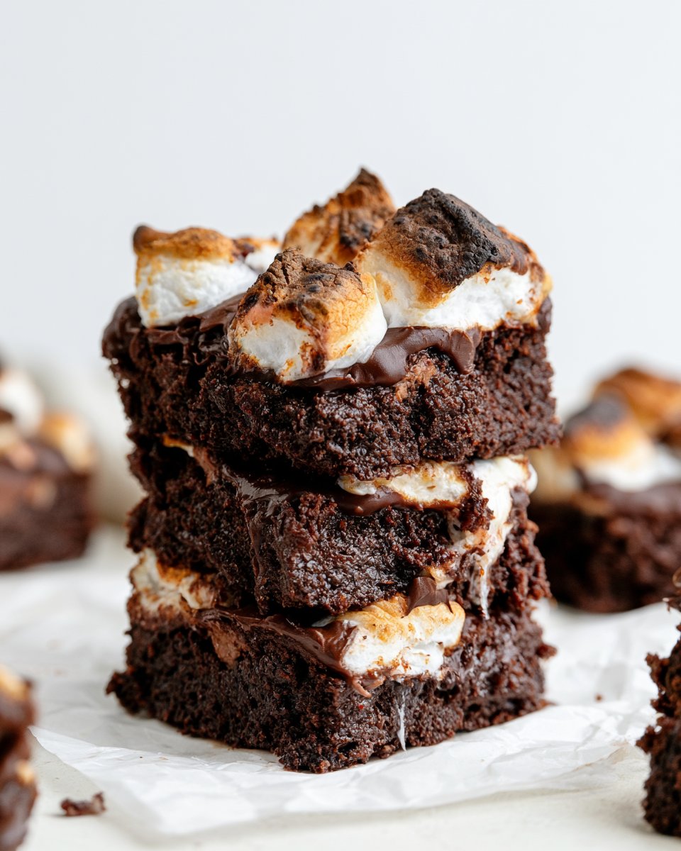 Hot Cocoa Protein Brownies