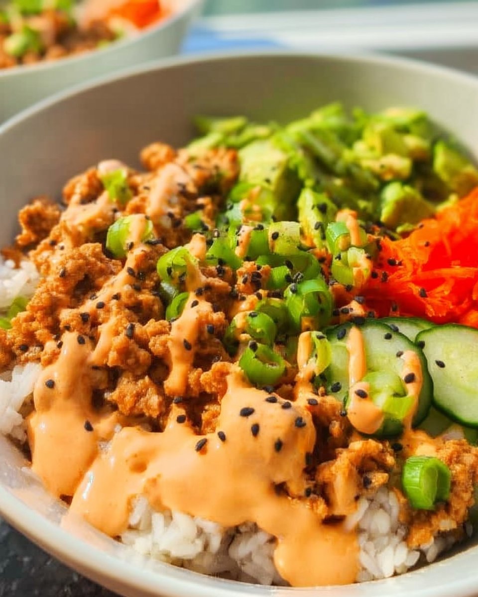 Spicy Bang Bang Ground Turkey Rice Bowls