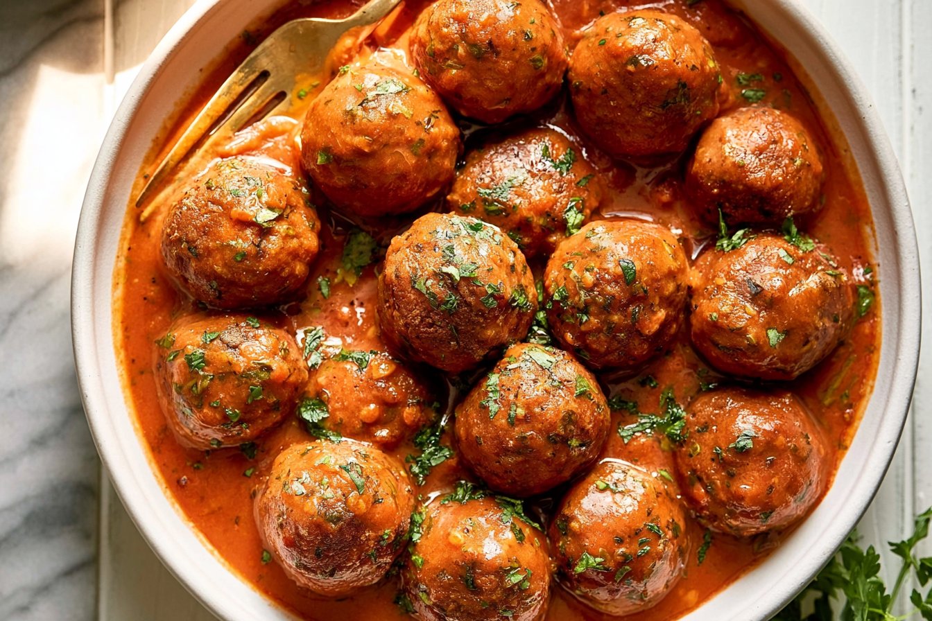 Saucy Beef And Lentil Meatballs