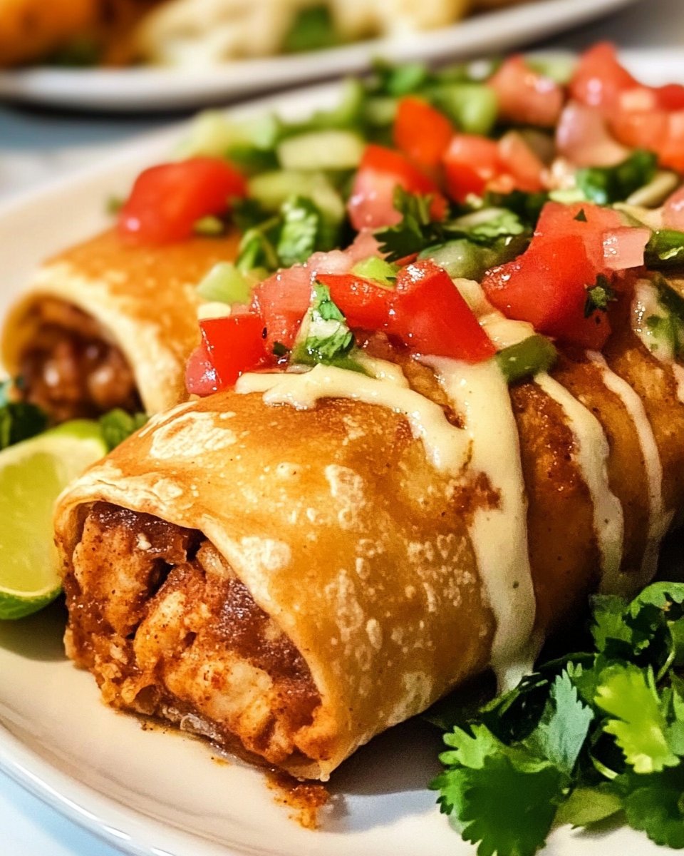 Homemade Chicken Chimichangas