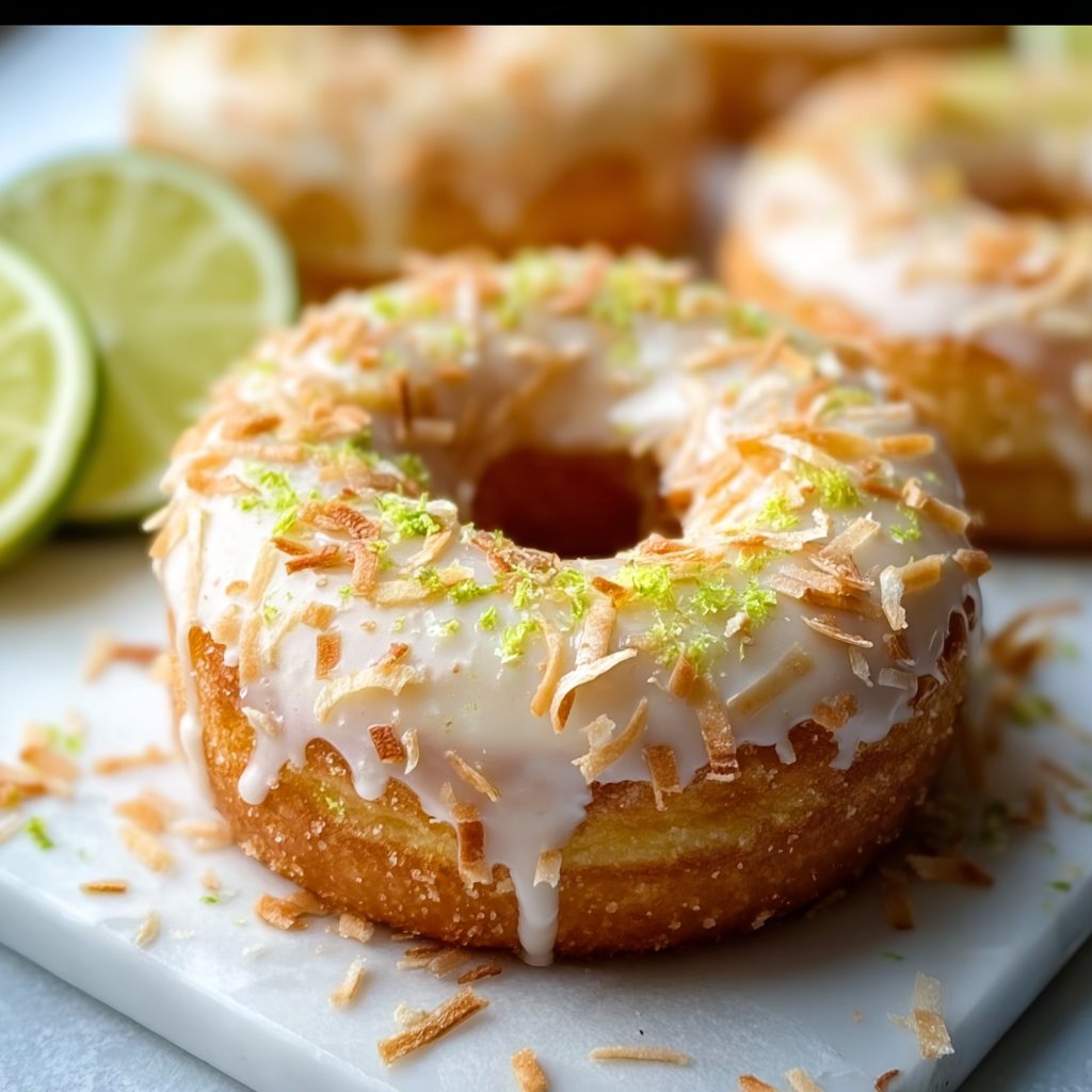 Key Lime Coconut Donuts
