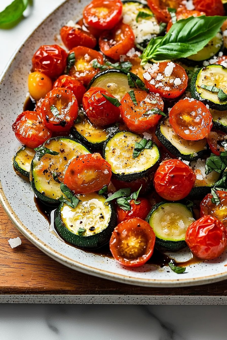 Balsamic Zucchini Tomato Bake