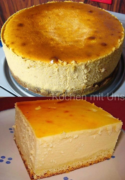 Quarkkuchen mit Zitronenbelag