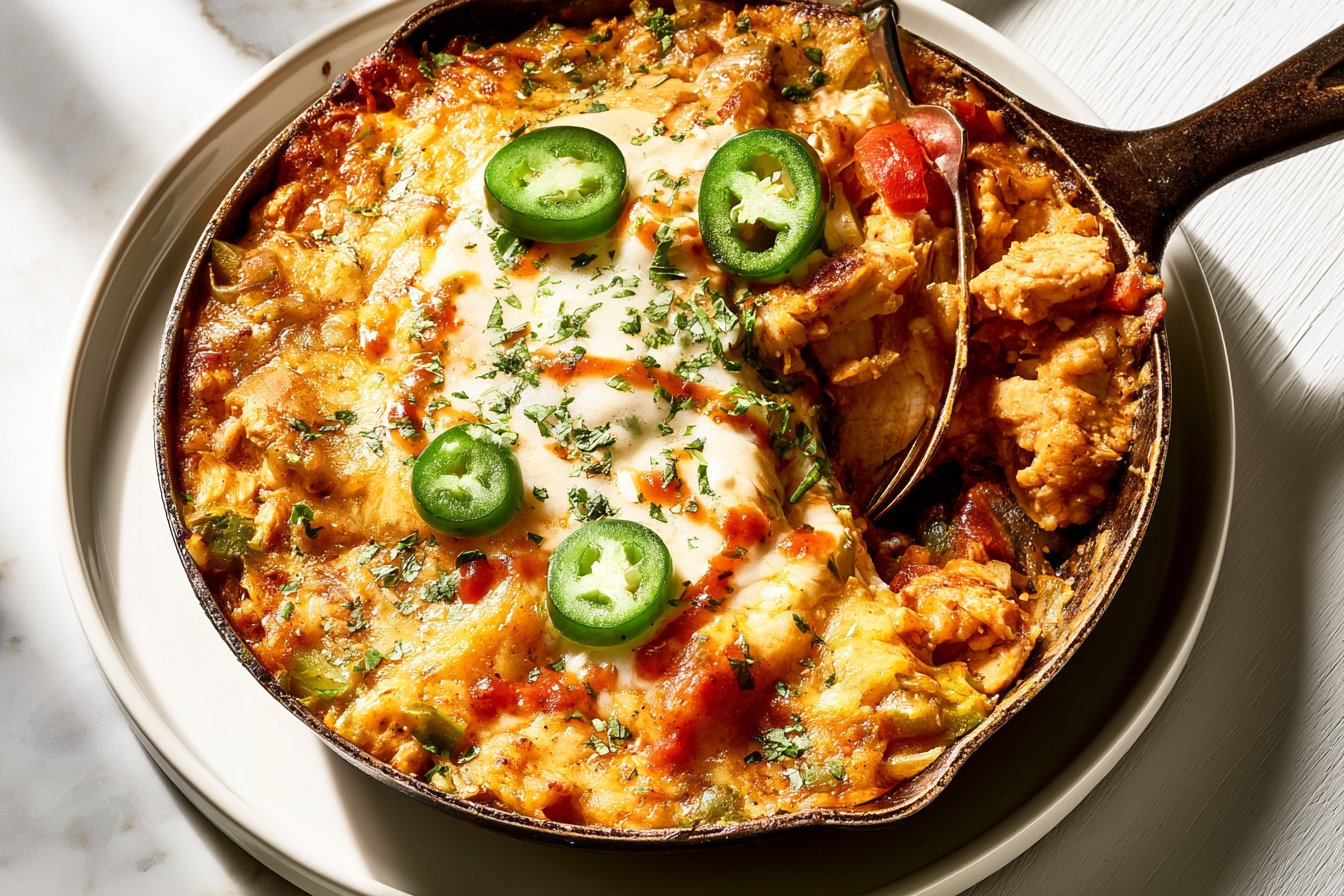 Creamy Chicken Enchilada Skillet 2 Chicken Enchilada Skillet