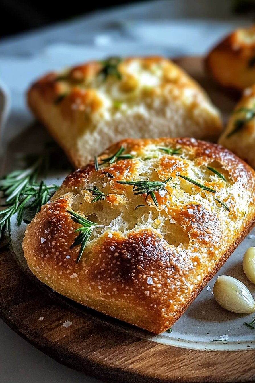 Crispy Homemade Garlic Rosemary Bread