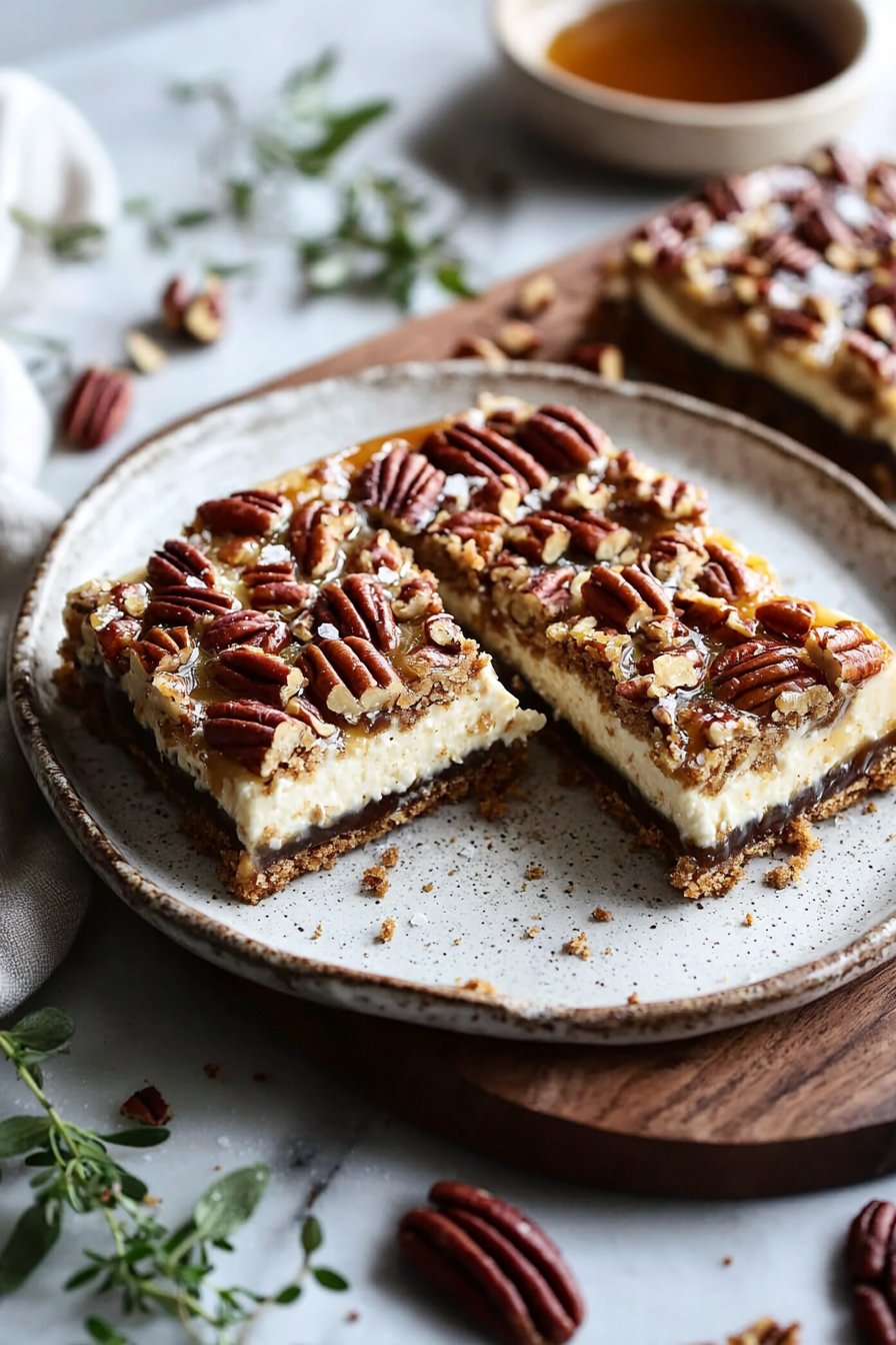 Pecan Pie Cheesecake Bars
