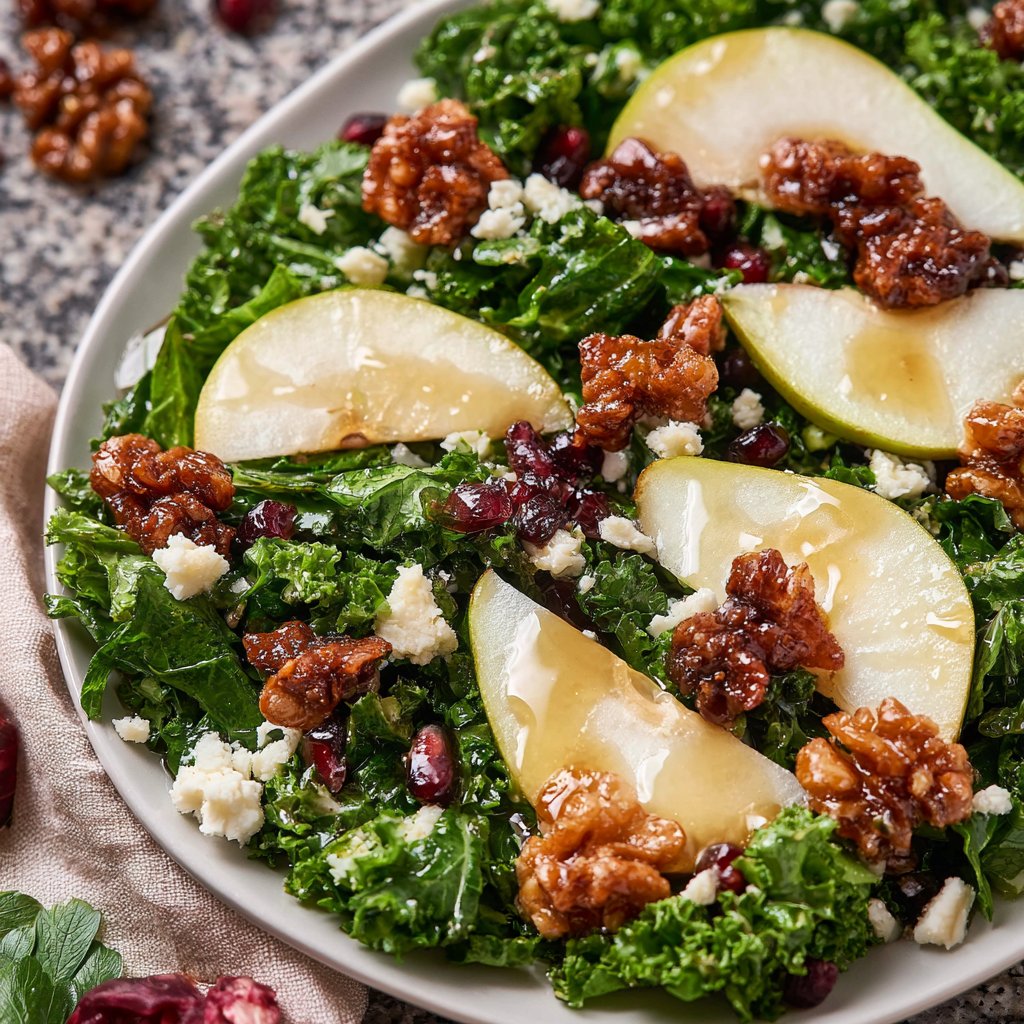 Pear Salad with Candied Walnuts