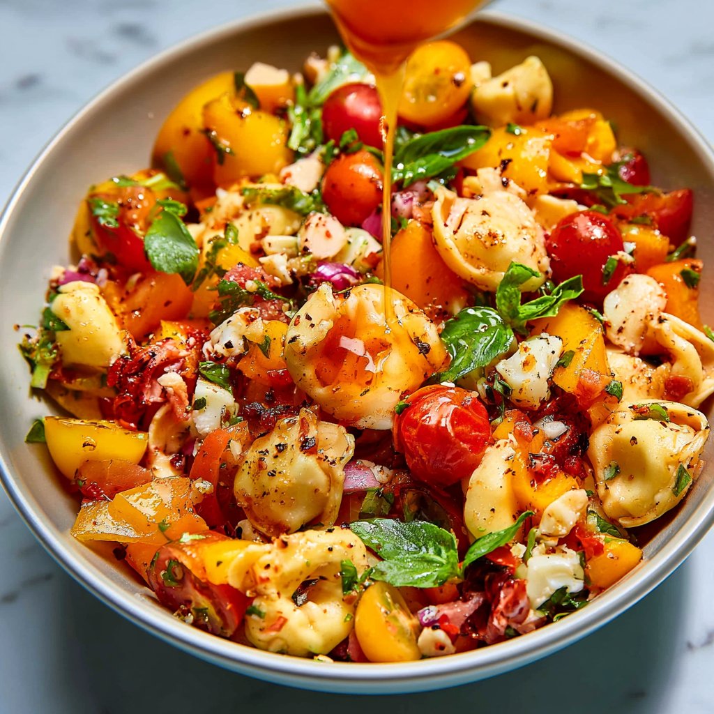 Hot Honey Tortellini Pasta Salad