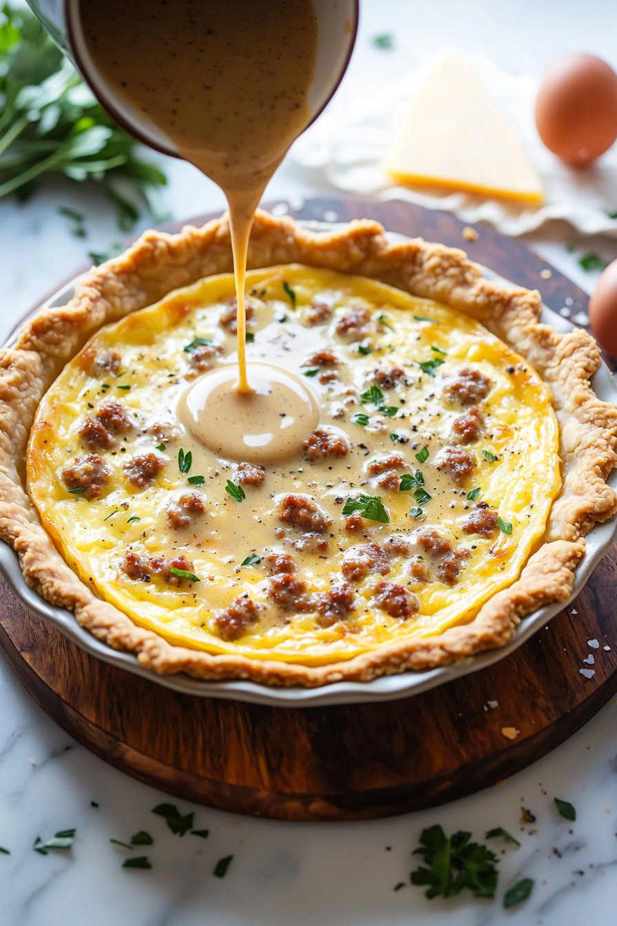 Quiche with Sausage Gravy