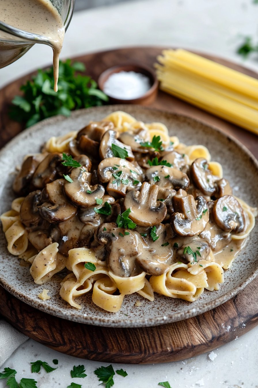 Vegan Mushroom Stroganoff