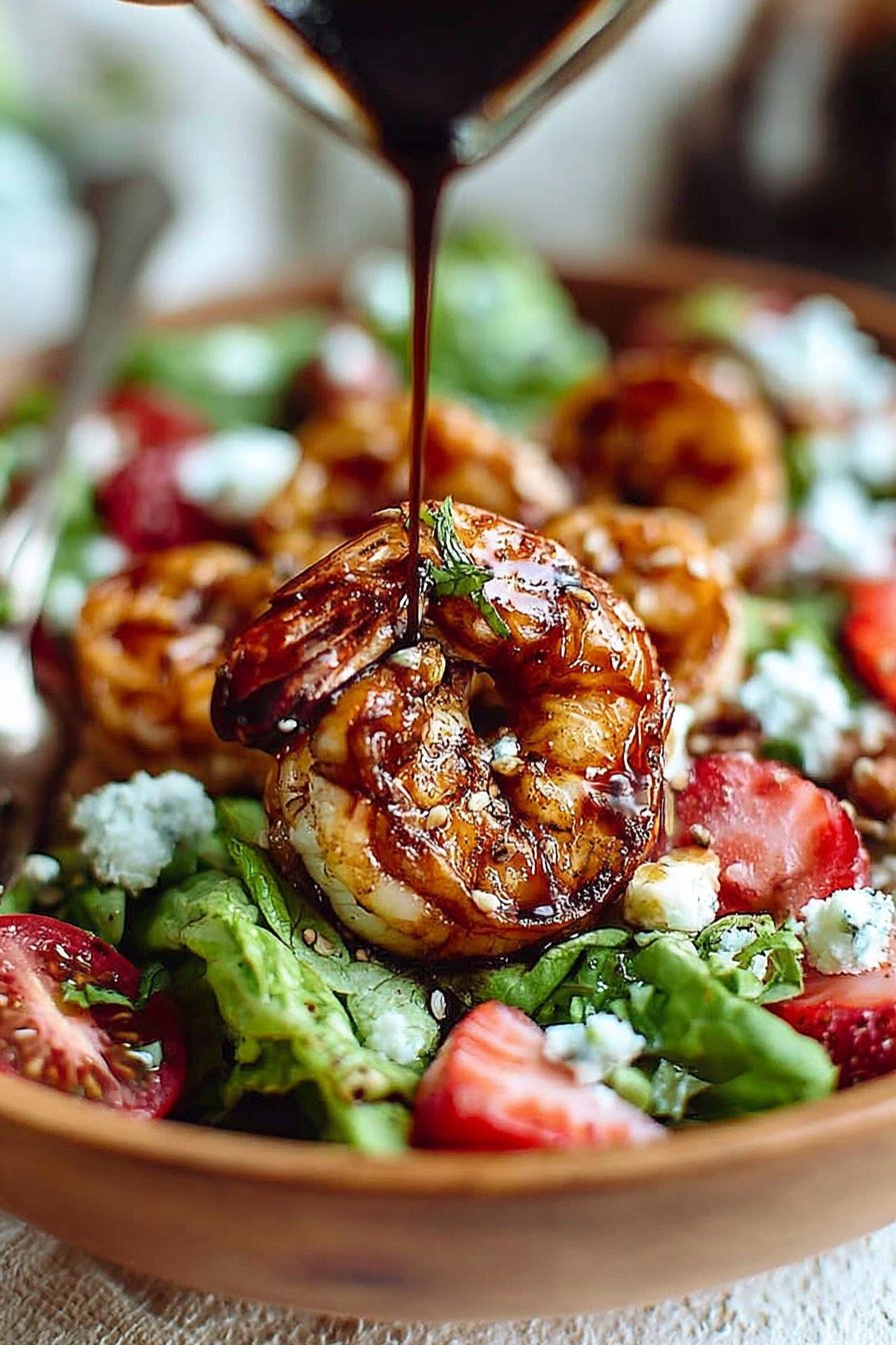 Homemade Balsamic Shrimp Salad - FlirtyFood