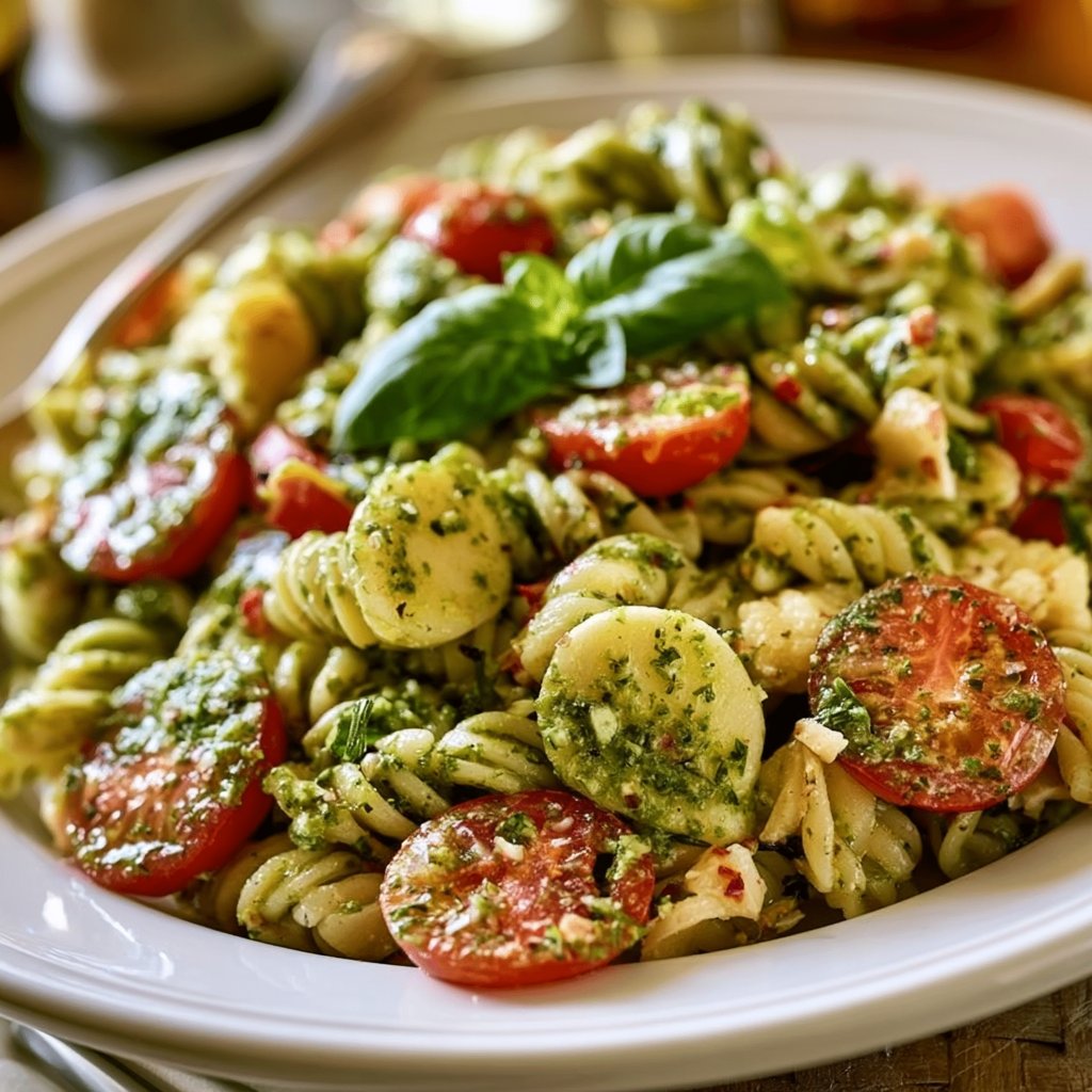 Nudelsalat mit Pesto