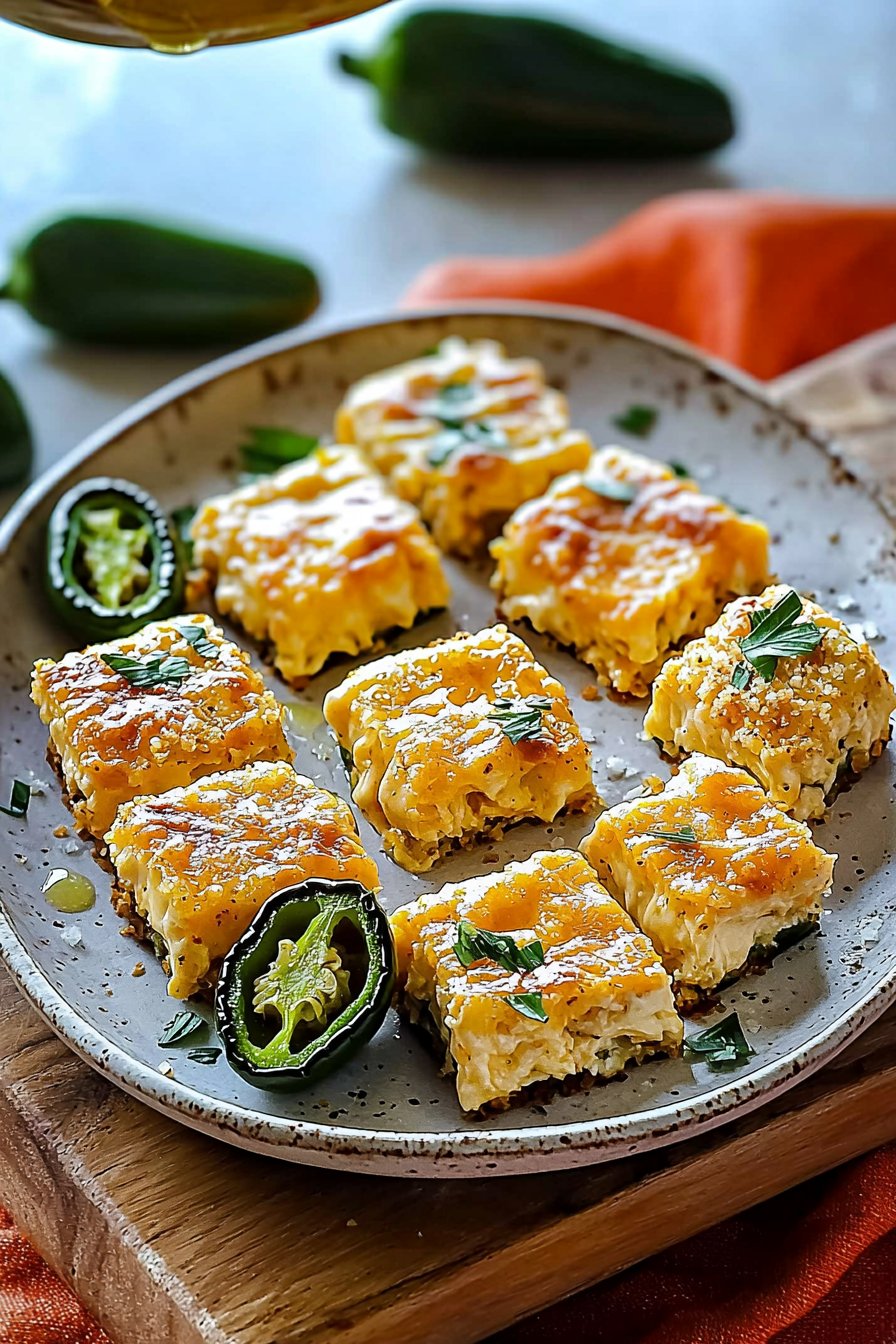 Baked Jalapeño Cheese Squares