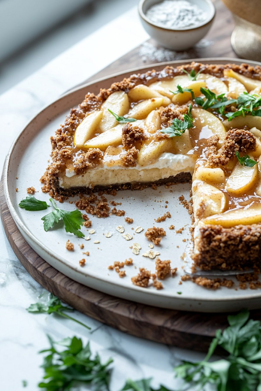 Apple Crisp Cheesecakes