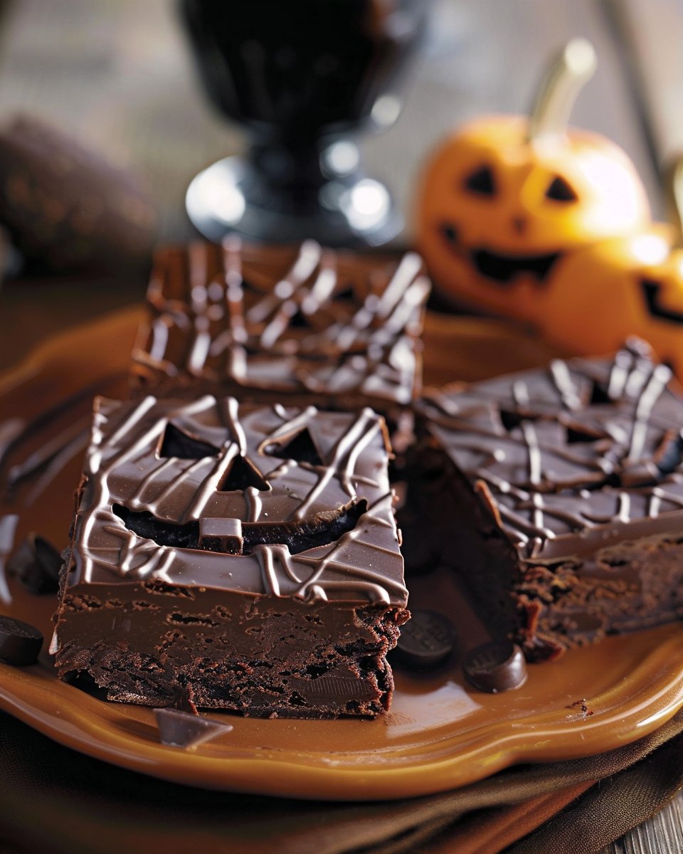 Spooky Chocolate Squares
