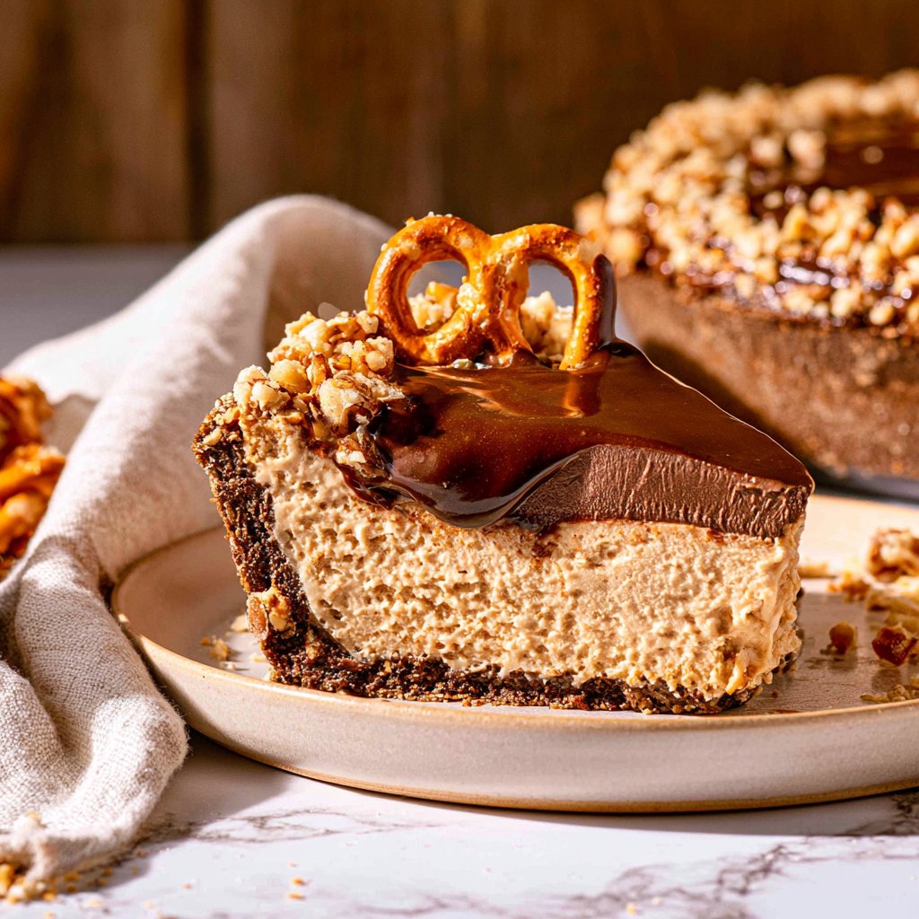 Chocolate Peanut Butter Pretzel Pie