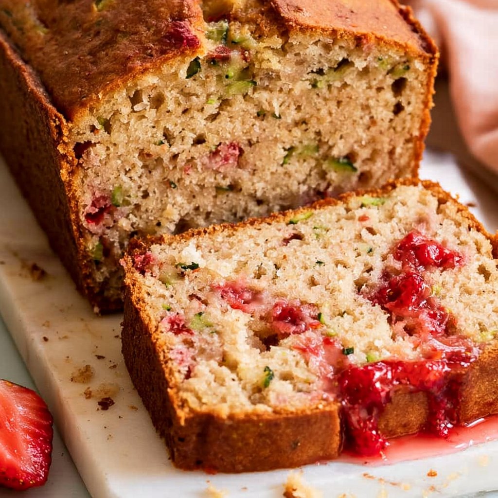Easy Strawberry Zucchini Bread Recipe (A Quick Bread)