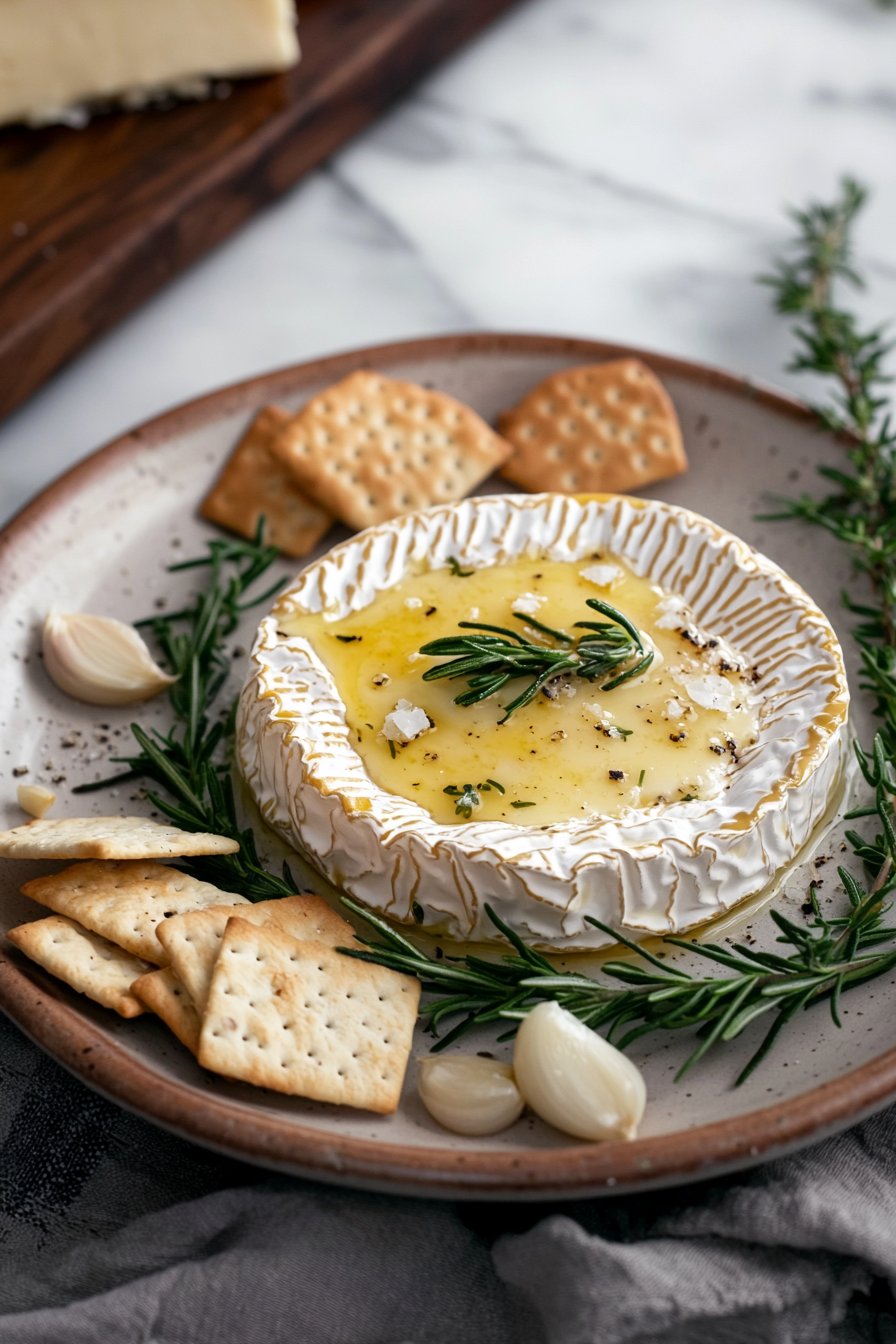 Garlic Butter Baked Brie
