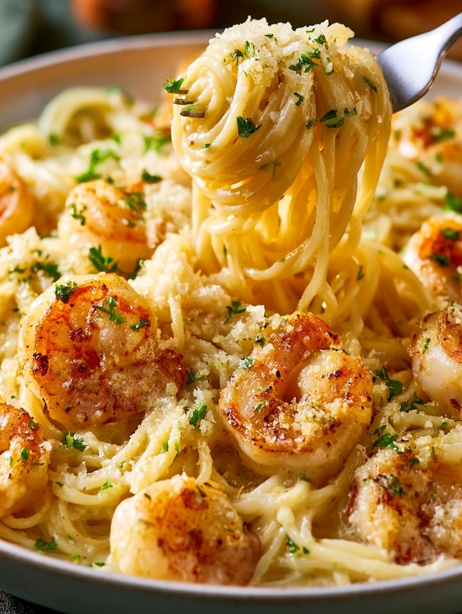 Pasta con Camarones al Horno