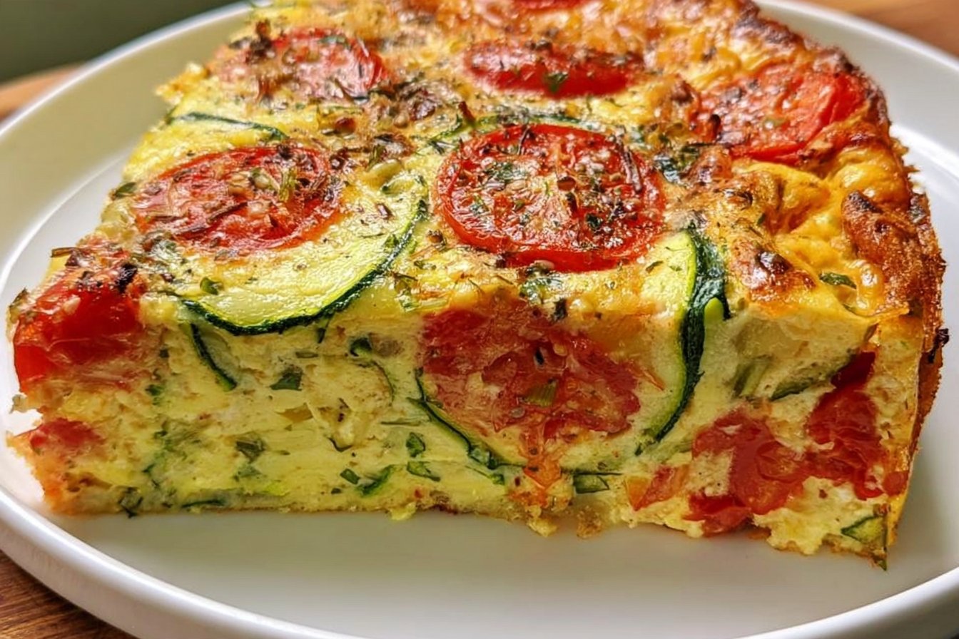 Crustless Zucchini Tomato Quiche