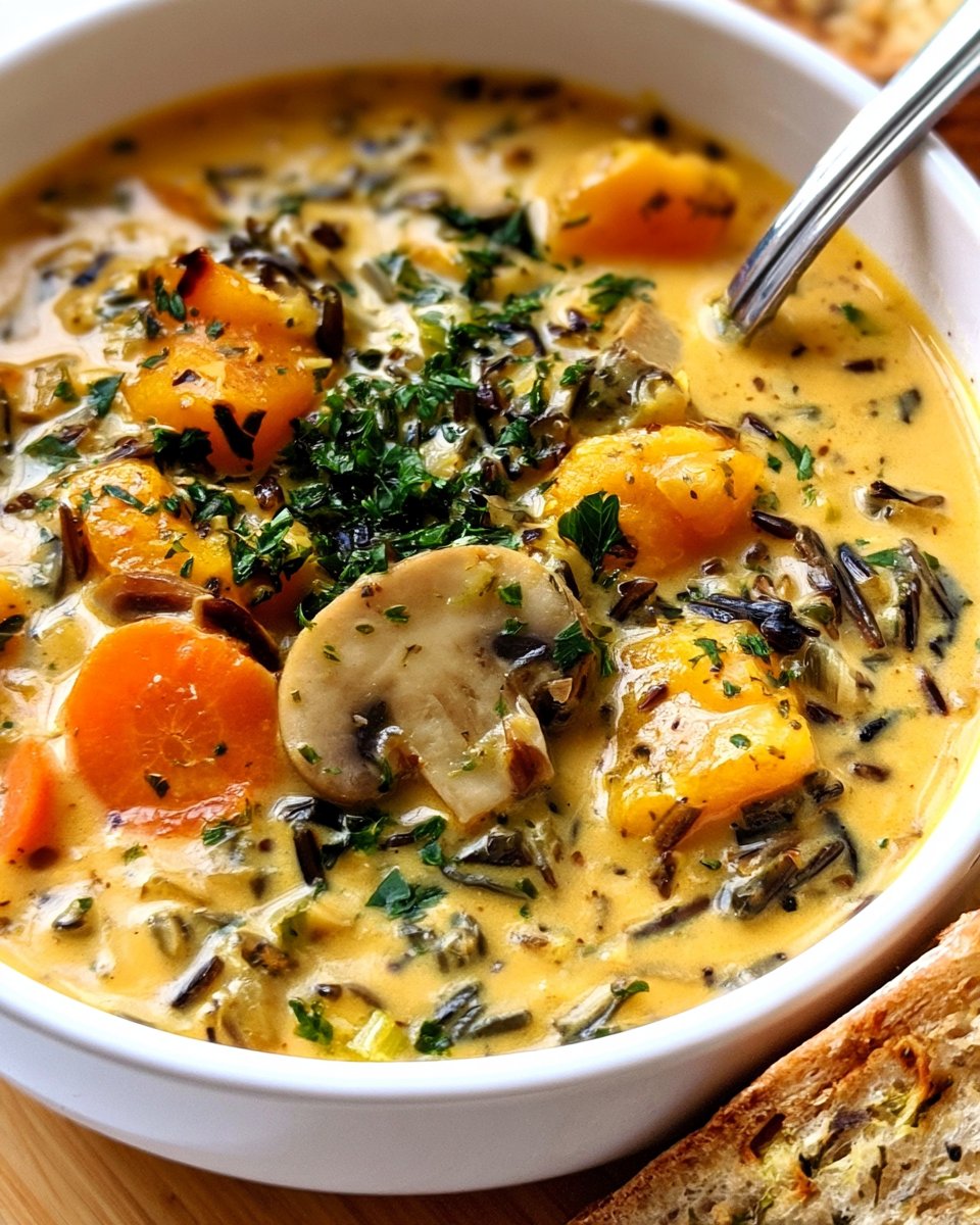 Cozy Autumn Wild Rice Soup Recipe