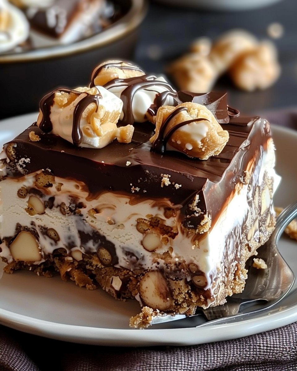 Buster Bar Ice Cream Cake