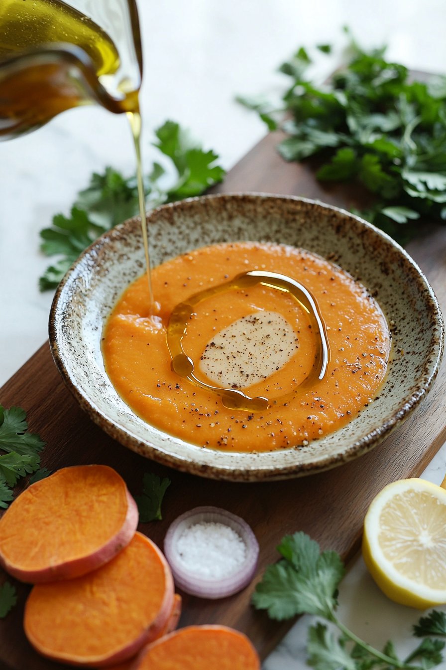 Spiced Carrot and Sweet Potato Soup