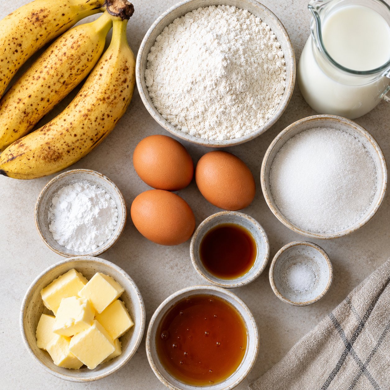 Receta de panqueques de plátano