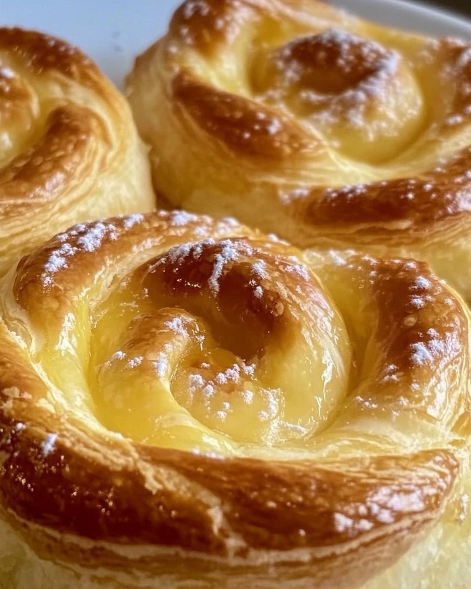 Puddingschnecken aus Blätterteig