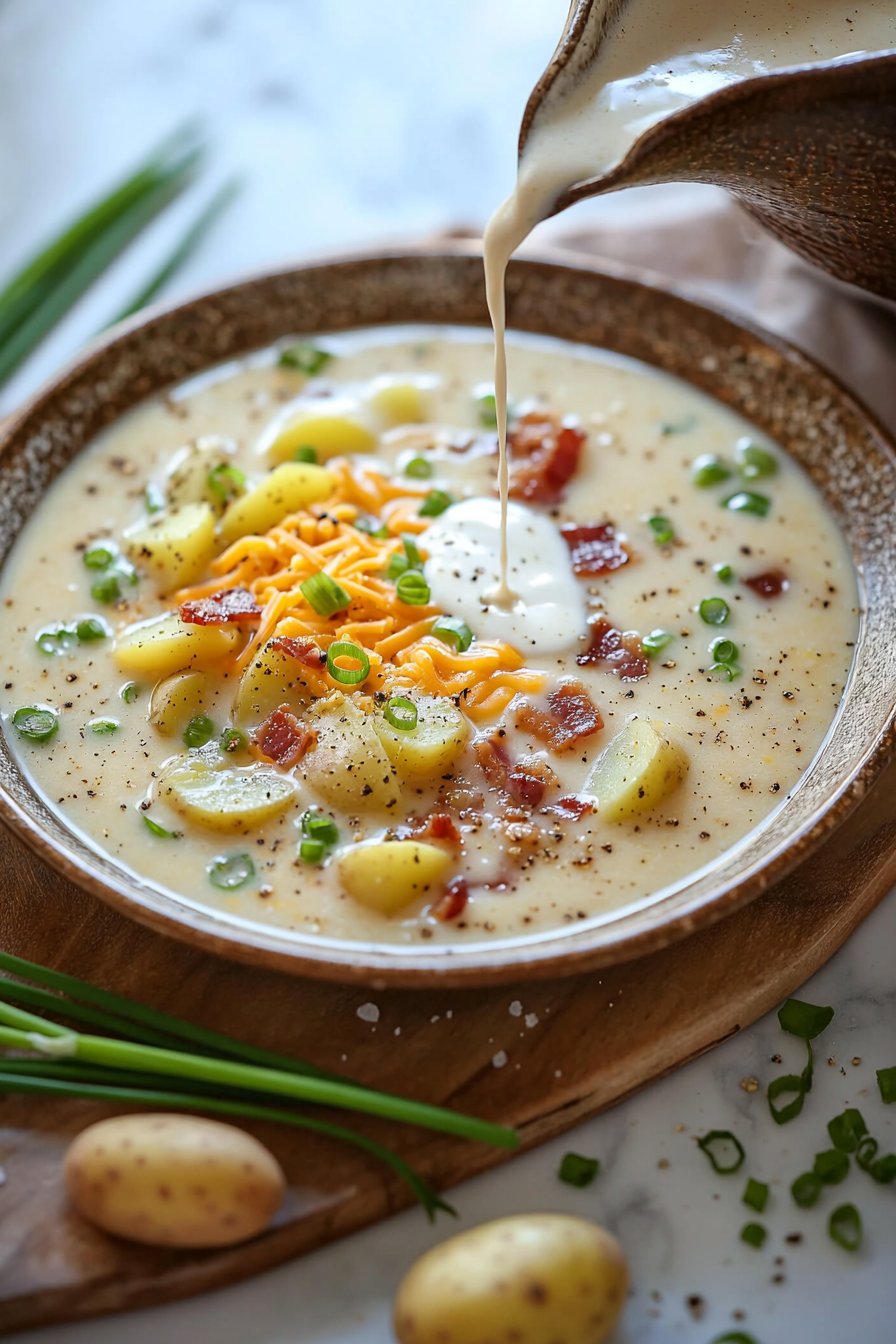 Creamy Crock Pot Loaded Potato Soup